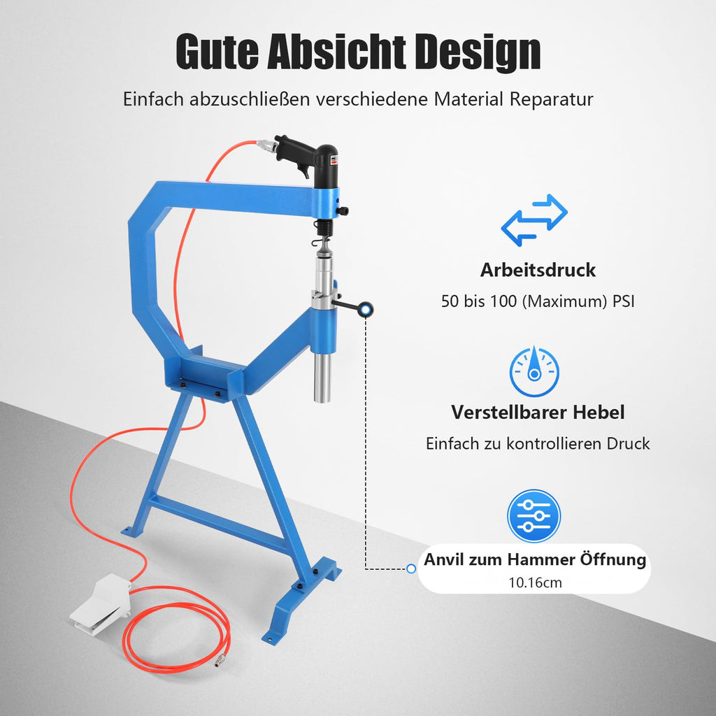 Pneumatic Planishing Hammer with 1"/2"/3" Anvils A383