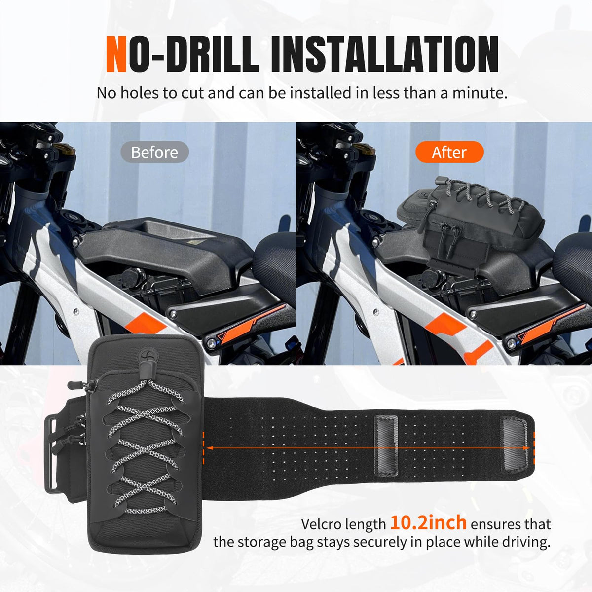 Black Dirt Bike Frame Bag Q461304