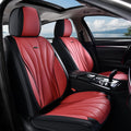 Black Red 2 Pack Leather Car Seat Covers M1839