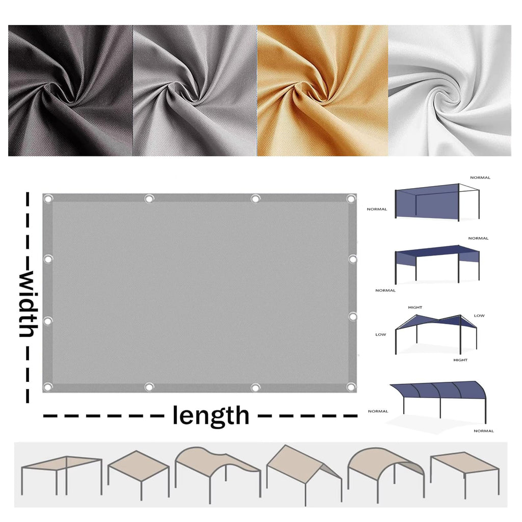Light Gray 3.3′x3.3′ Waterproof UV Resistant Privacy Screen Z98006