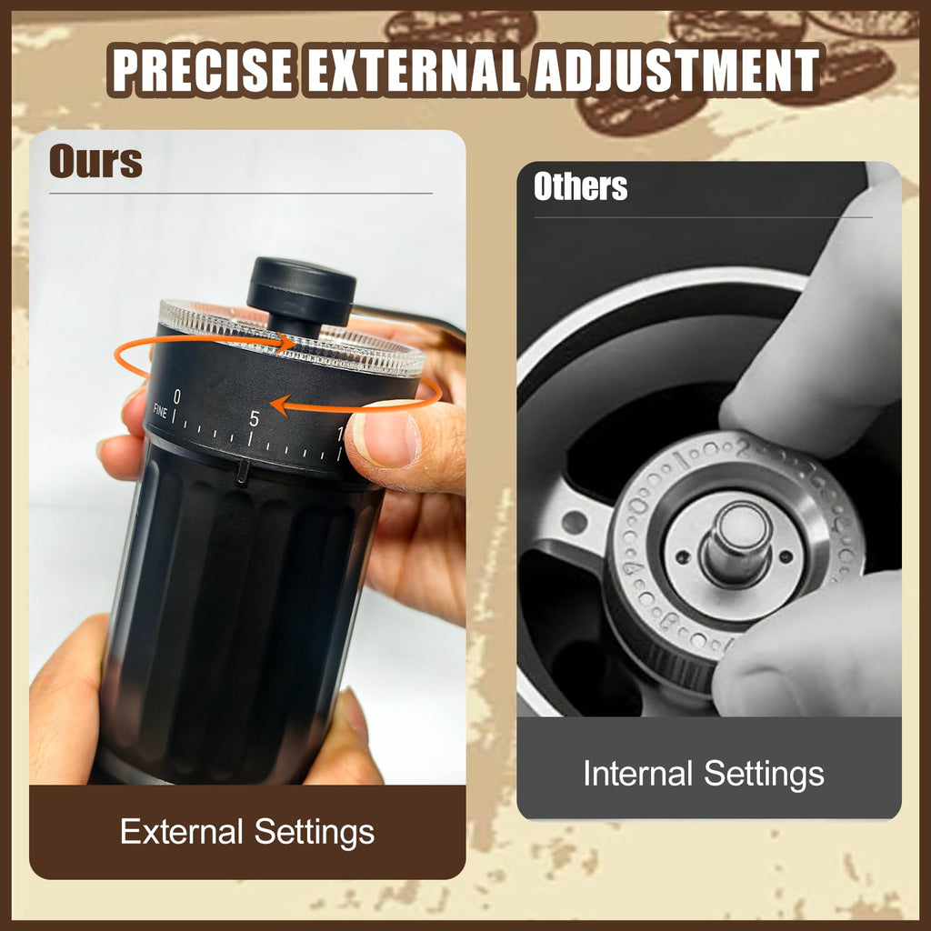 Manual Coffee Grinder with 40 Adjustable Settings, 30g Capacity I675
