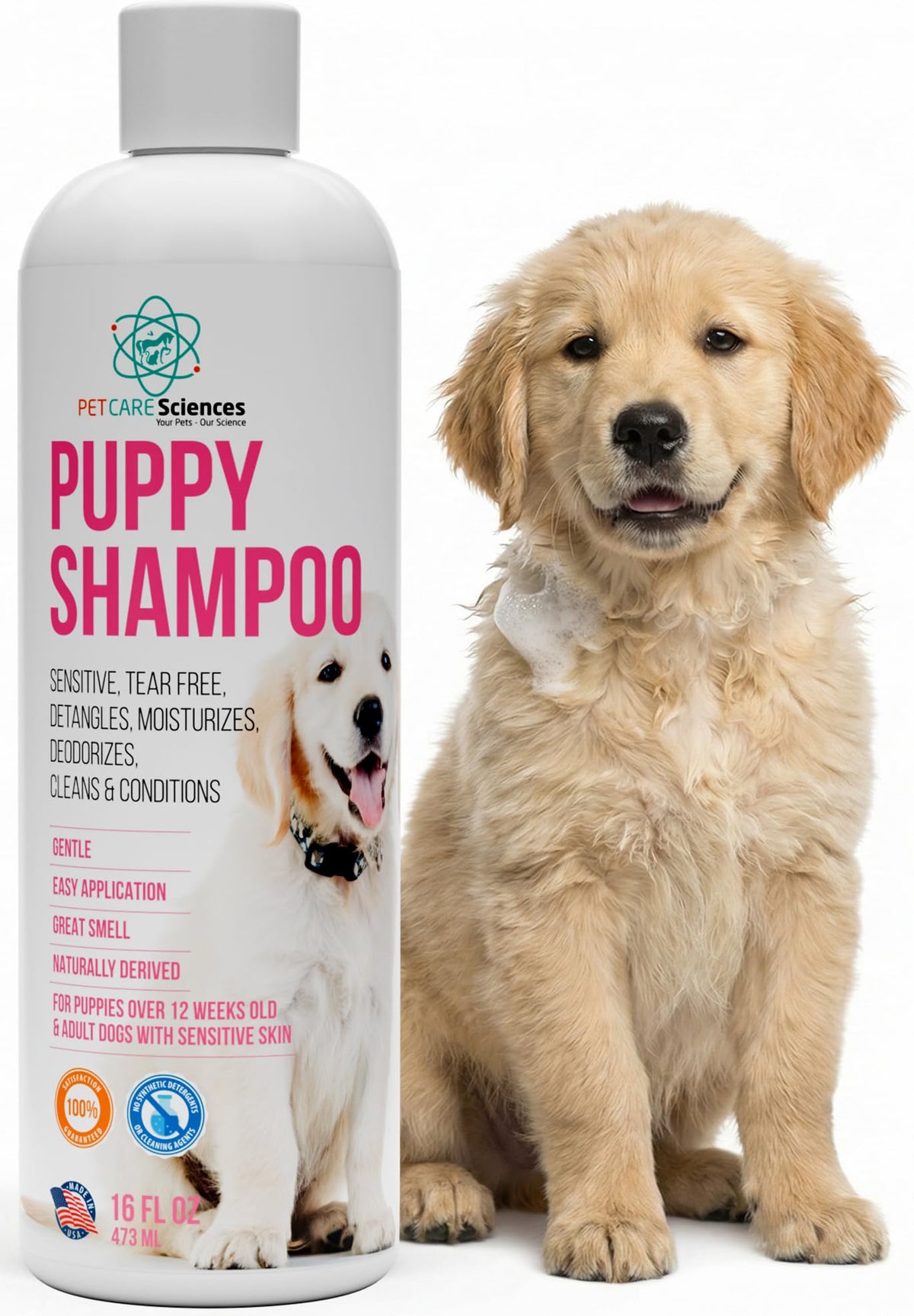 16 fl oz Tearless Coconut Oil Oatmeal Dog Shampoo and Conditioner H366