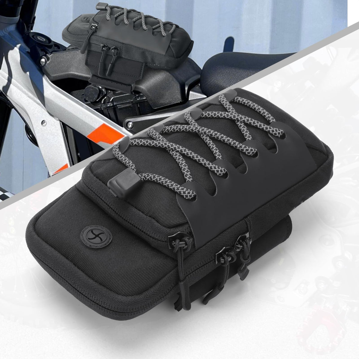 Black Dirt Bike Frame Bag Q461304