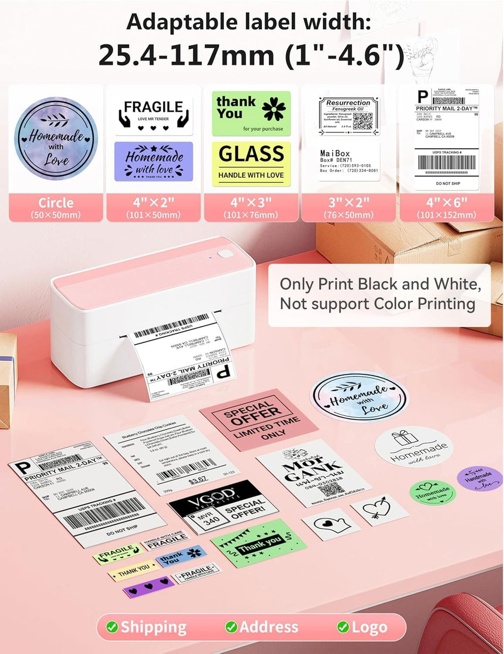 Bluetooth Thermal Label Printer P745