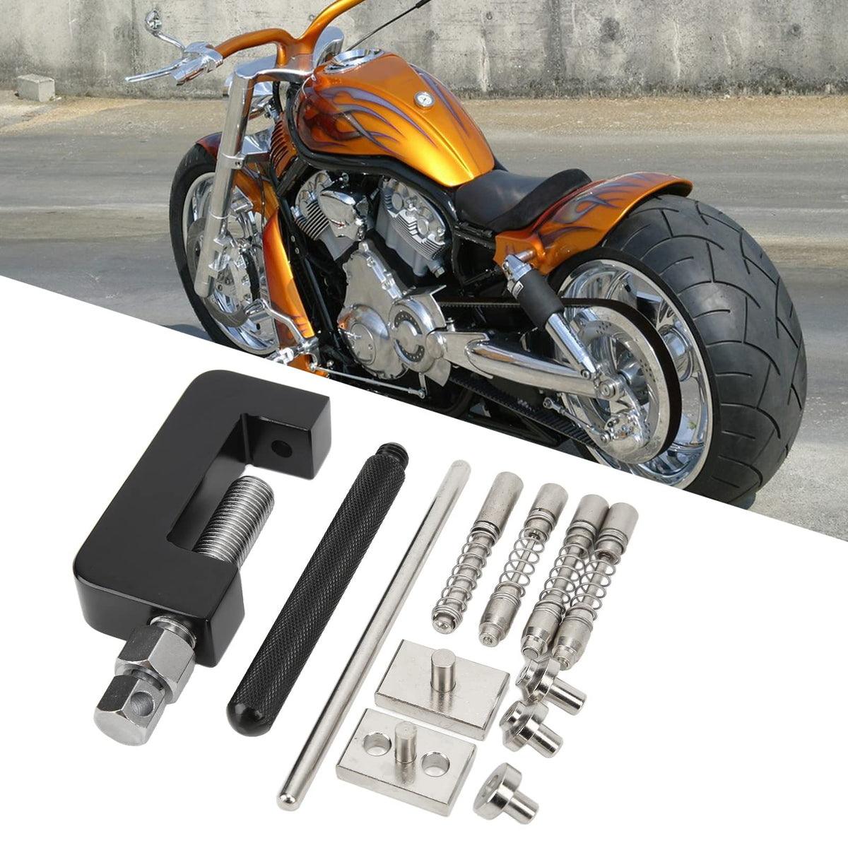12 Pc Universal Motorcycle Chain Riveting Tool Set with Storage Box Q8981