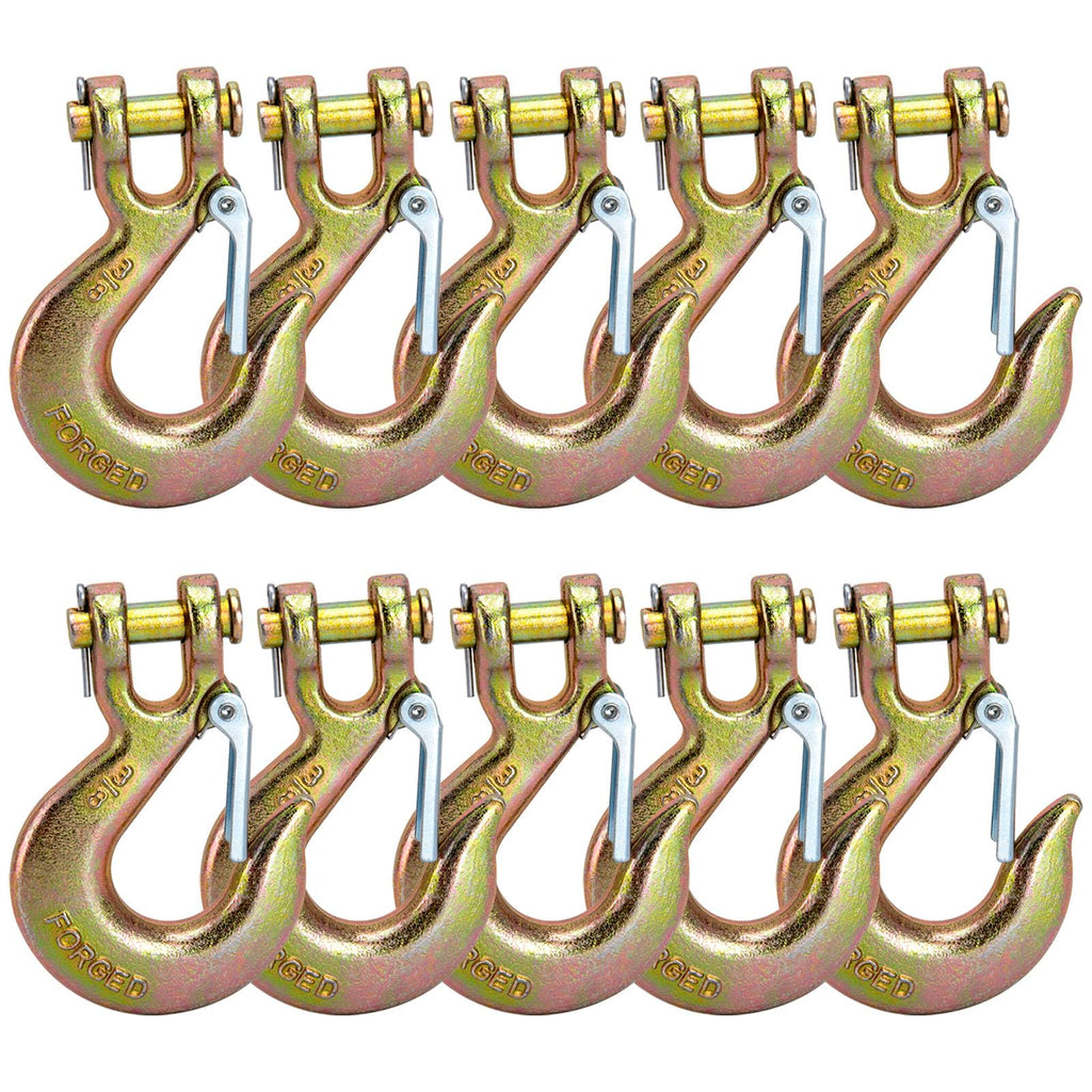 3/8 Chain Hooks with Safety Latch, 10 Pack U906