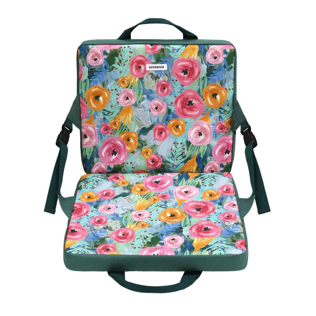 Portable Waterproof Stadium Seat Cushion with Back Support X8414