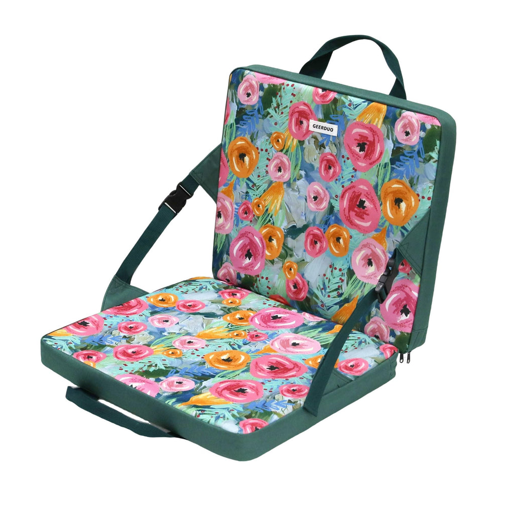 Portable Waterproof Stadium Seat Cushion with Back Support X8414