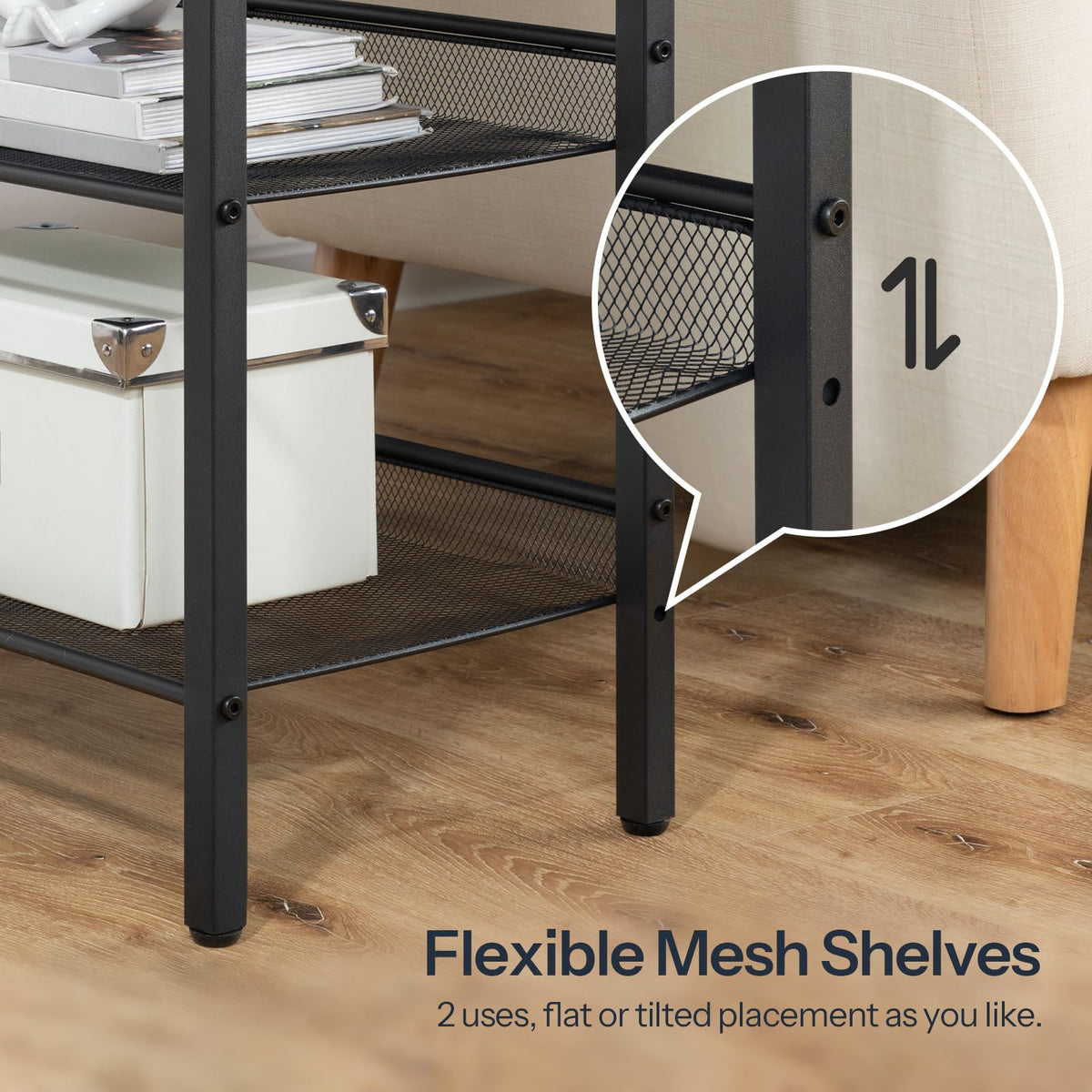 3-Tier Narrow End Table with Charging Station Z330715