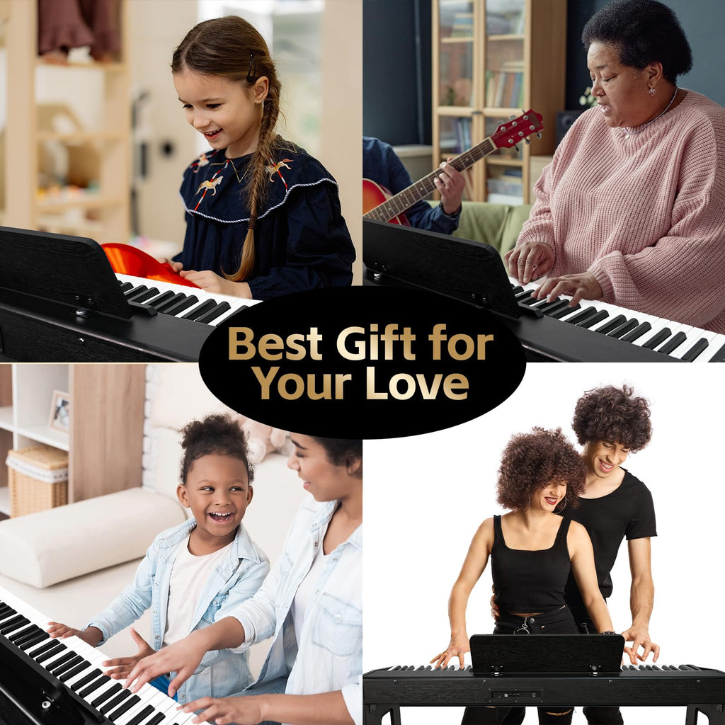 88 Key Weighted Digital Piano with Furniture Stand and Triple Pedal X93791