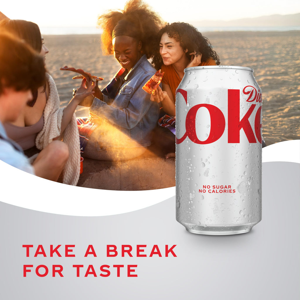 Diet Coke Soda Soft Drink Cans, 12 fl oz, 24 Pack G39259