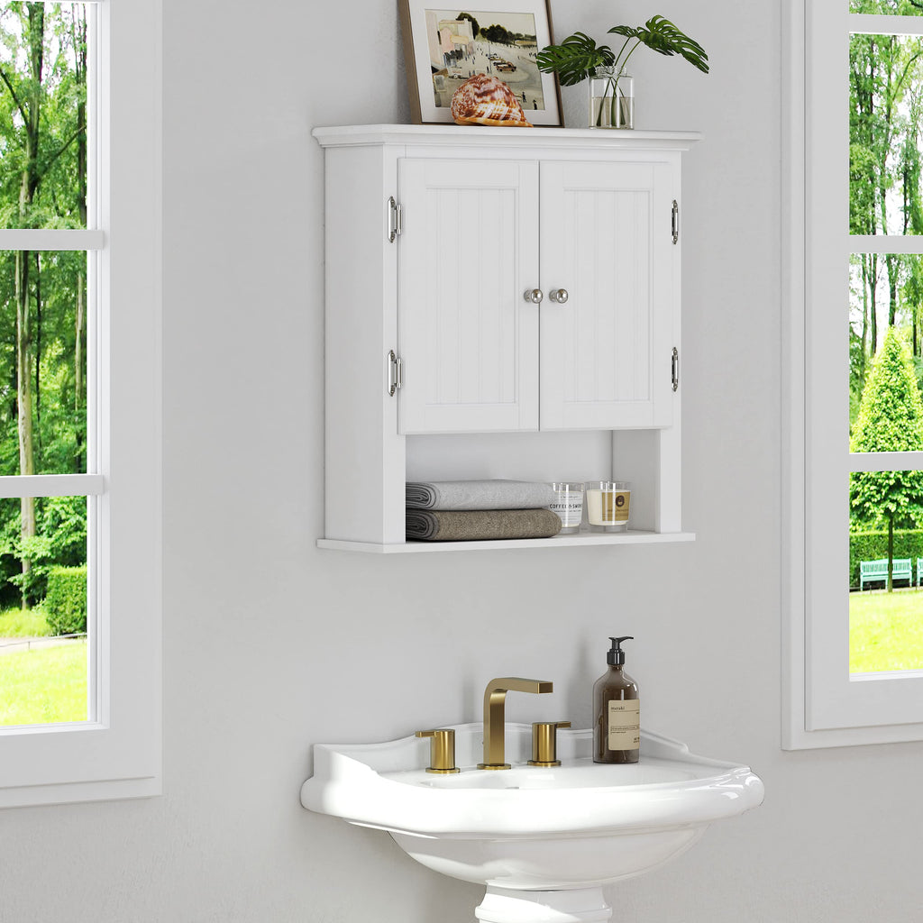 White Wall-Mounted Bathroom Cabinet T47608
