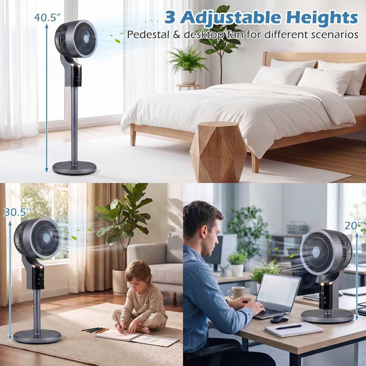 Compact Oscillating Standing Fan T46912