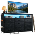 10 Drawer Dresser with LED Lights & Power Outlets Q789800