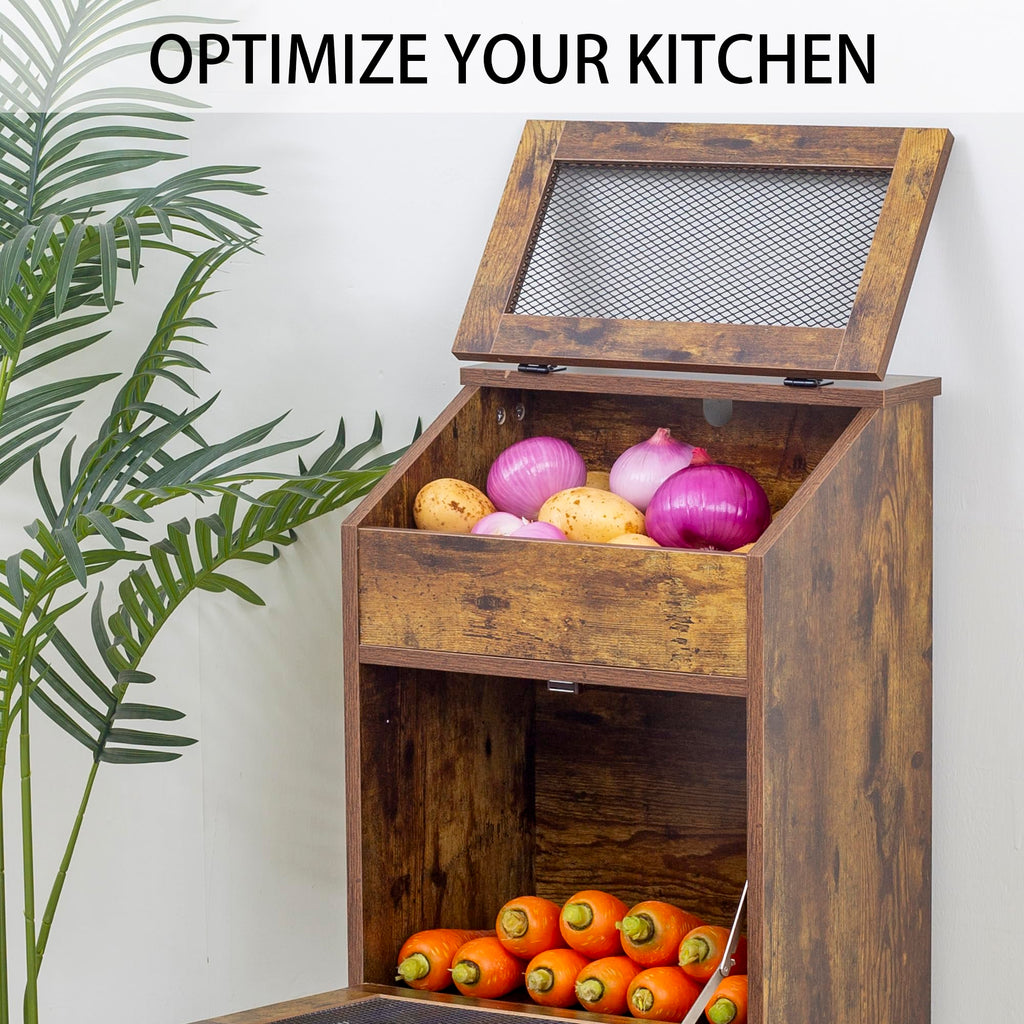 Brown Potato and Onion Storage Bin T6852