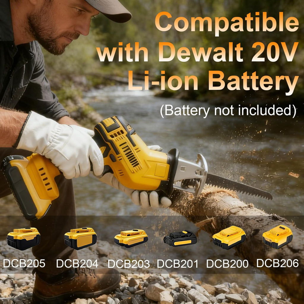 Cordless Reciprocating Saw 0-3500 SPM Variable Speed with 4 Blades Q73399