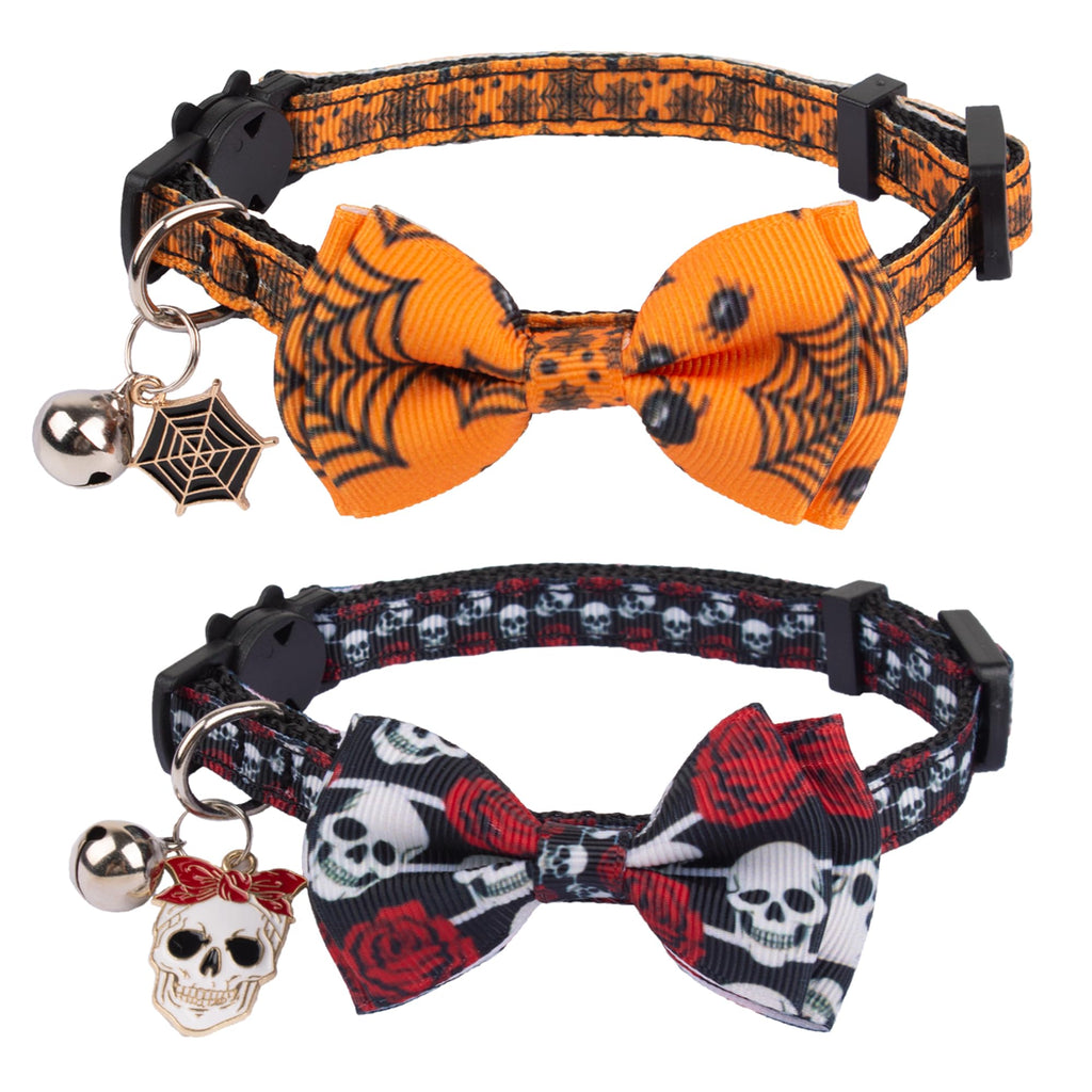 Halloween Cat Collar with Bow Bell P5824