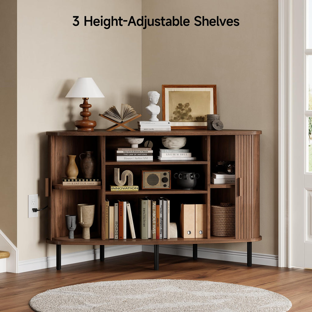 47" Walnut Corner TV Stand C47944