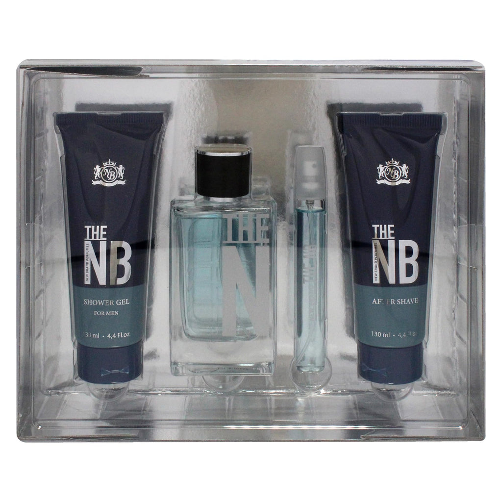 4 Pieces Eau de Toilette Spray Shower Gel After Shave Balm Gift Set N161916