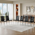 Black Faux Leather Dining Chairs Set of 6 W975664