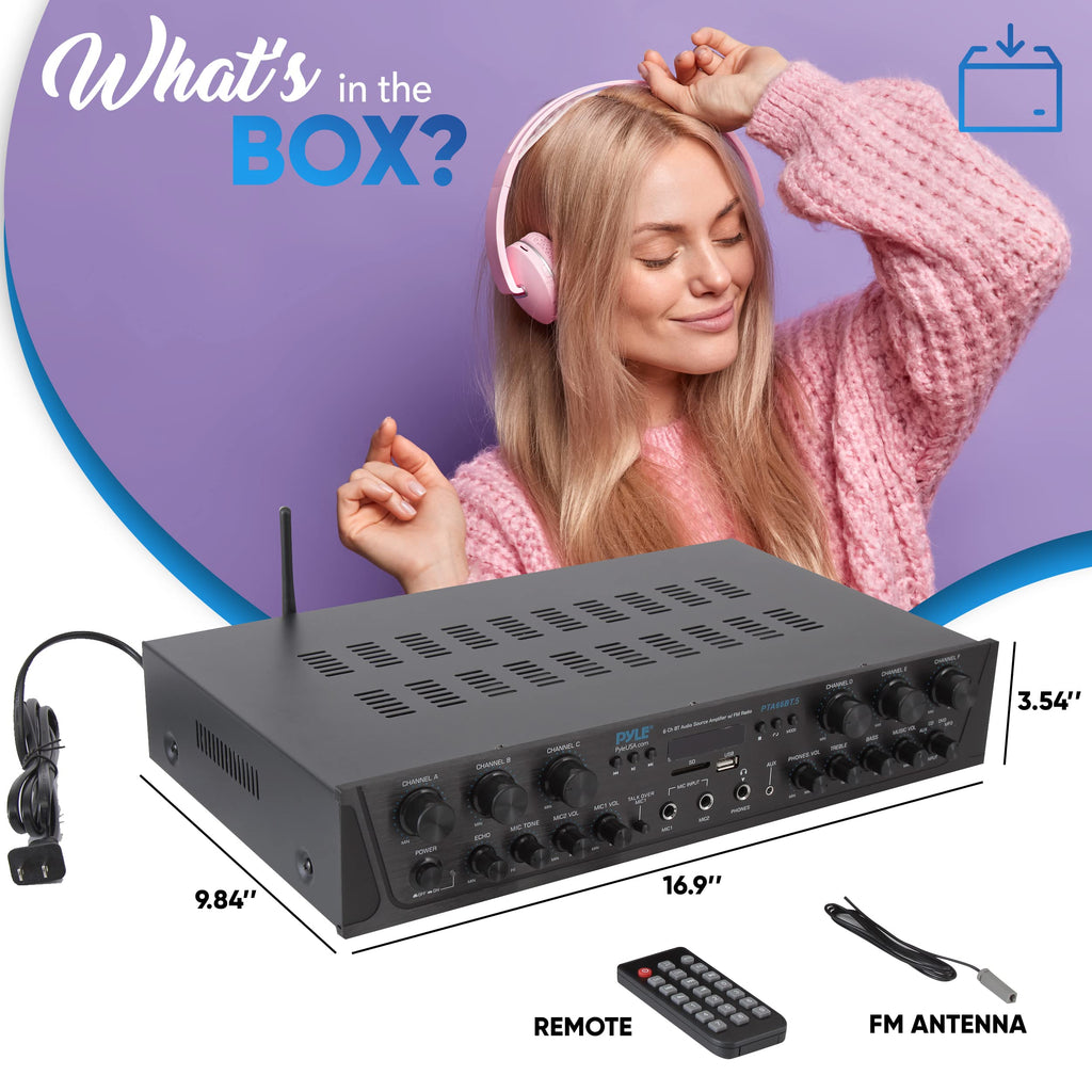 Bluetooth 6 Channel Stereo Amplifier C8348