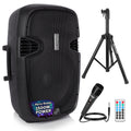 Black 1500W Portable PA Speaker System Y261066