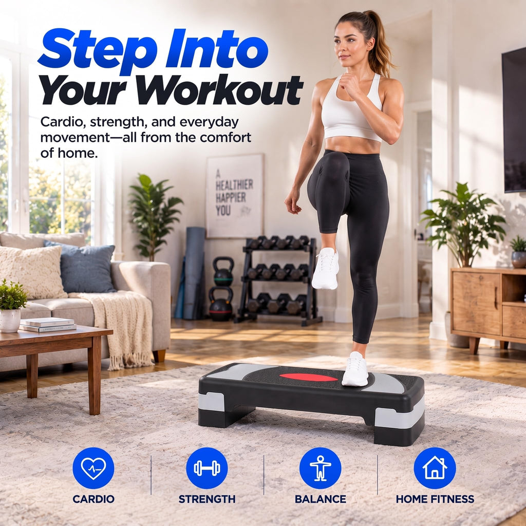 31'' Aerobic Step Platform with 4 Risers Q526