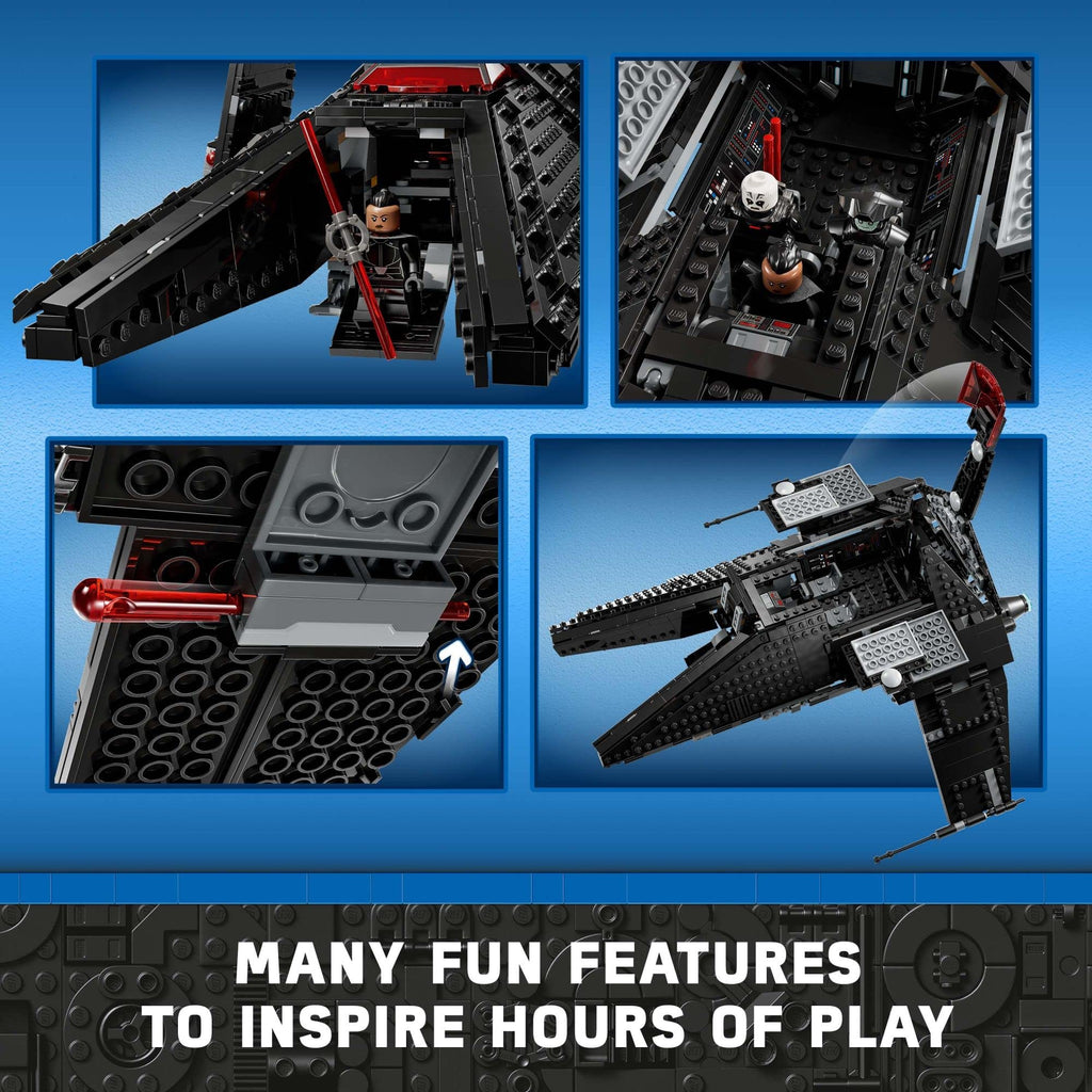 Buildable Toy Starship with Blue and Double-Bladed Red Lightsabers V328