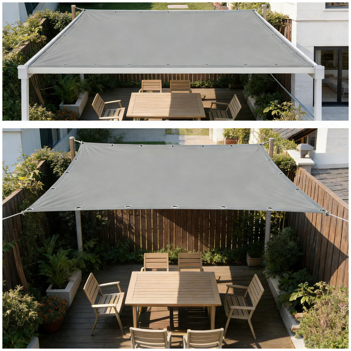 Light Gray 3.3′x3.3′ Waterproof UV Resistant Privacy Screen Z98006