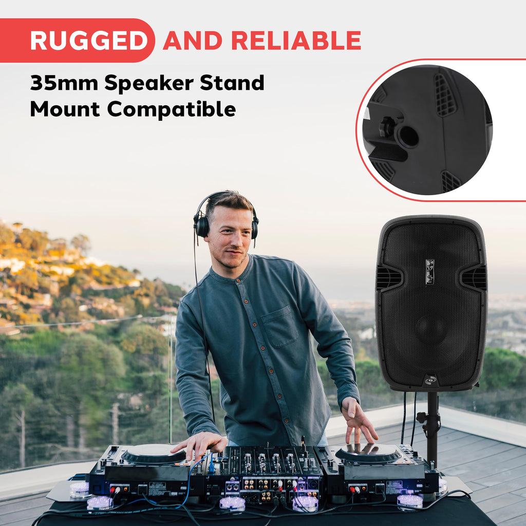Black 1500W Portable PA Speaker System Y261066