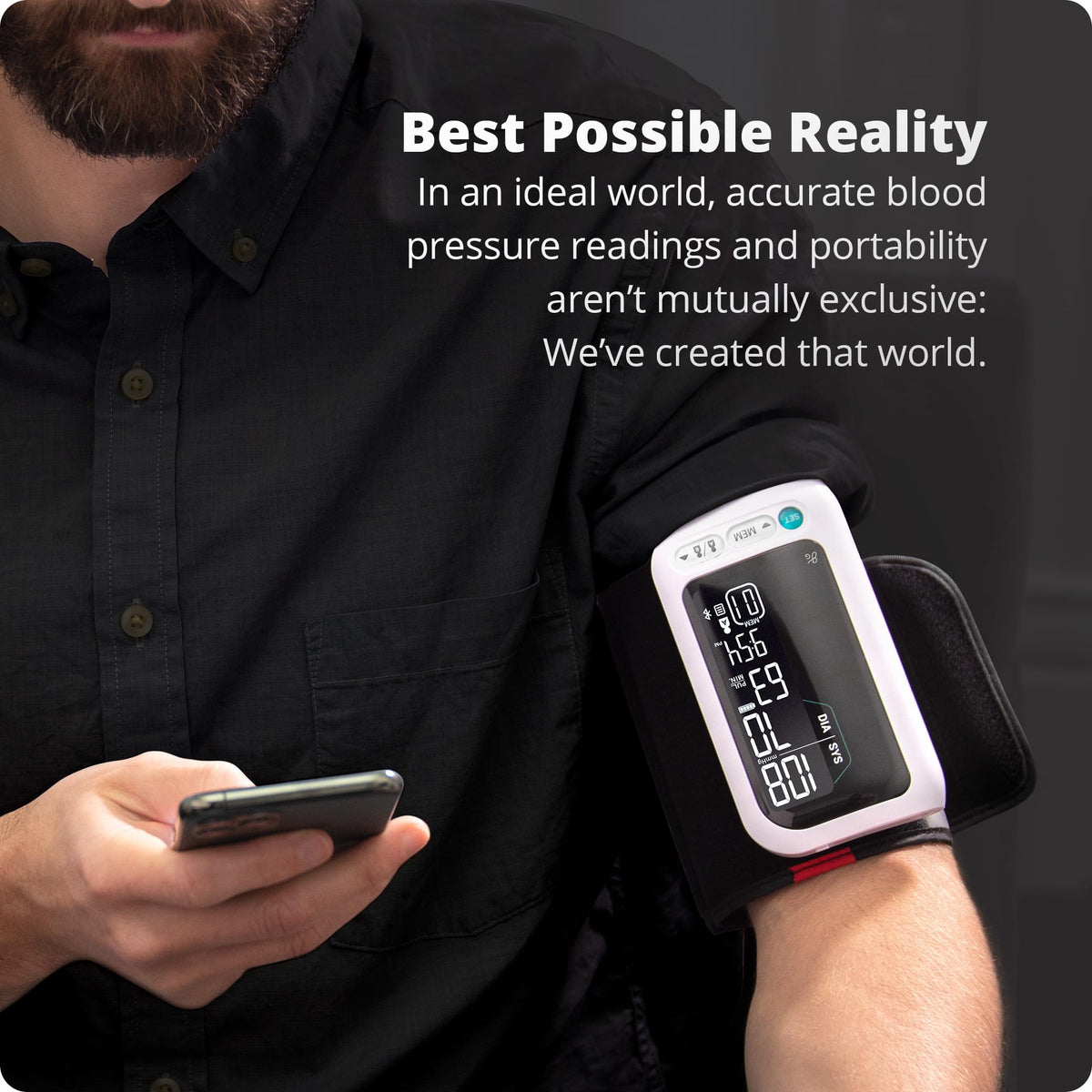 Bluetooth Blood Pressure Monitor with Upper Arm Cuff O99176