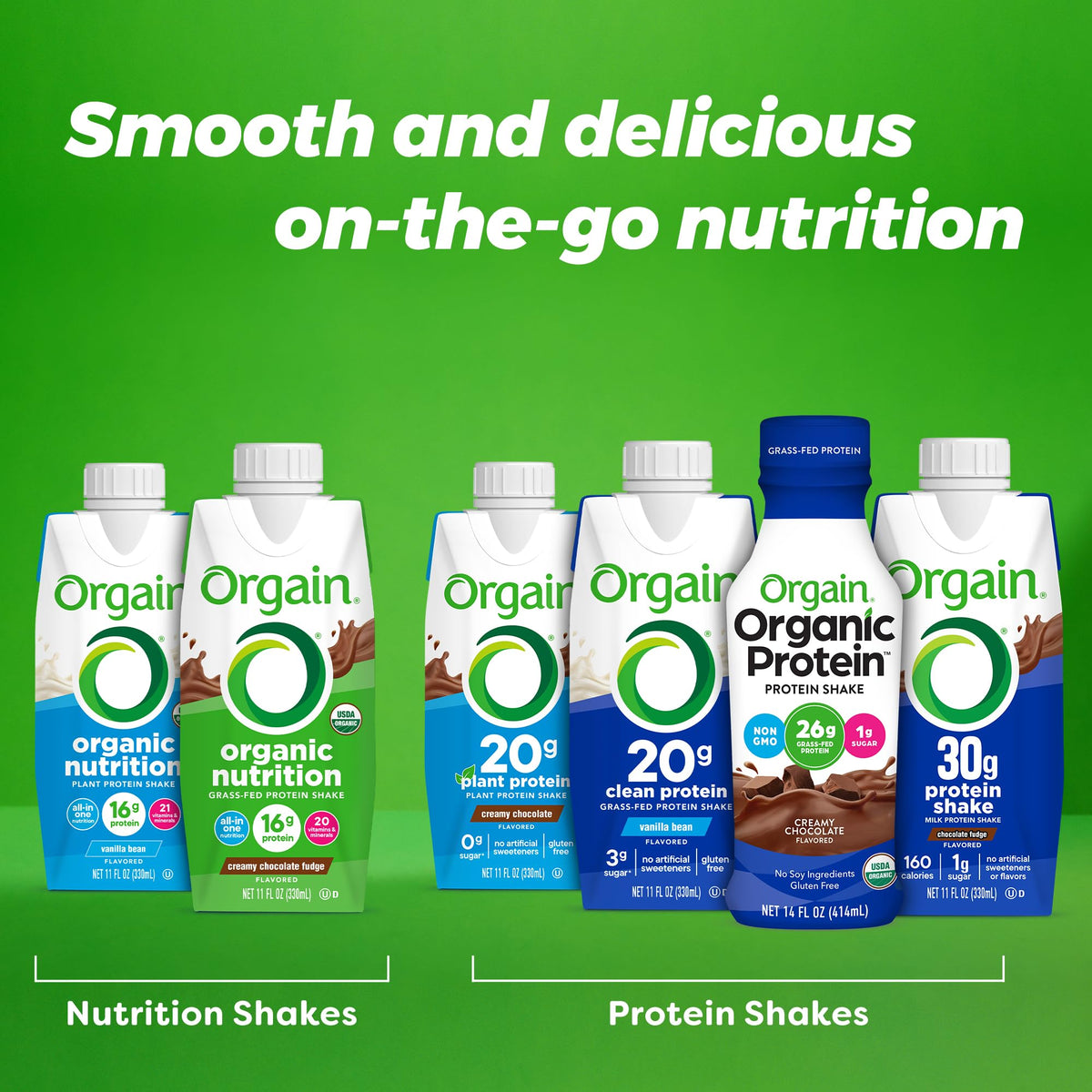 Organic Grass Fed Protein Shake, Strawberry, 11oz, 12pk N75880