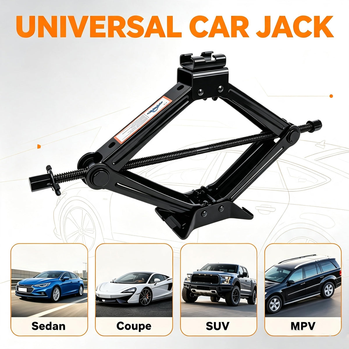3 Ton Scissor Car Jack Kit with Wrench L208089