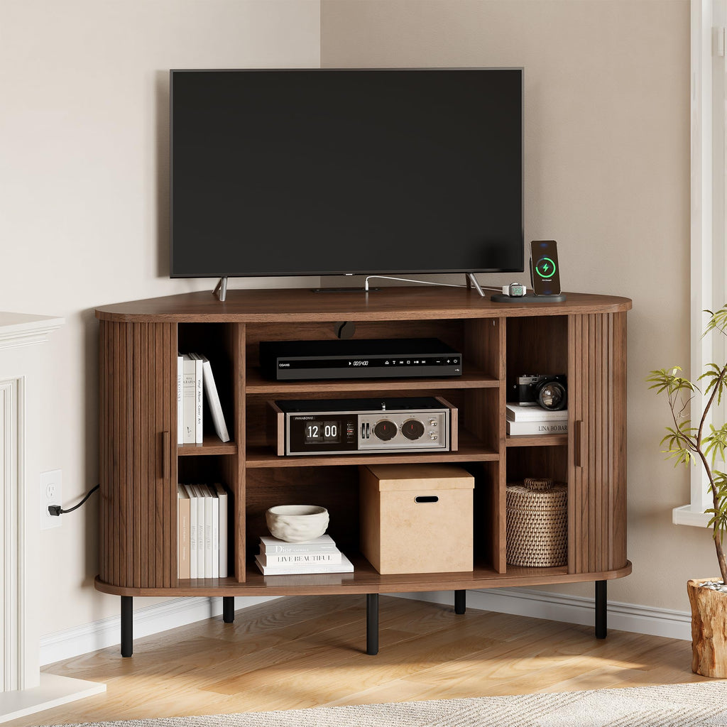 47" Walnut Corner TV Stand C47944
