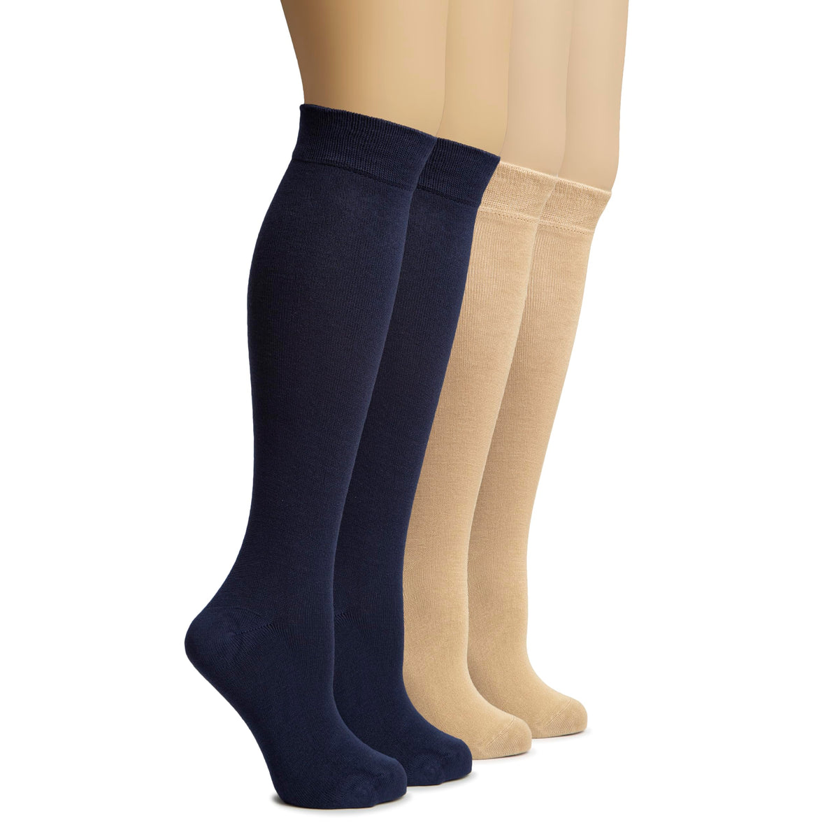 Rayon from Bamboo Knee High Socks 4 Pairs S70615