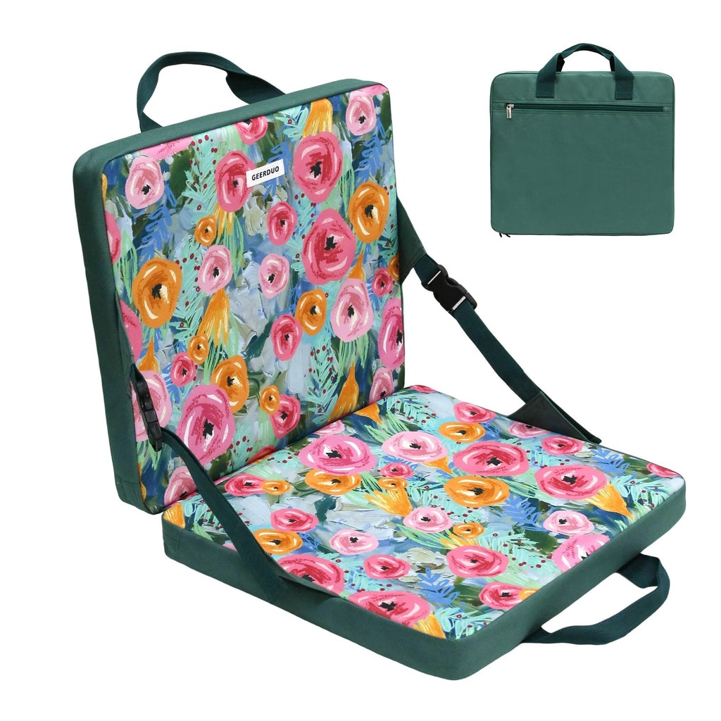Portable Waterproof Stadium Seat Cushion with Back Support X8414