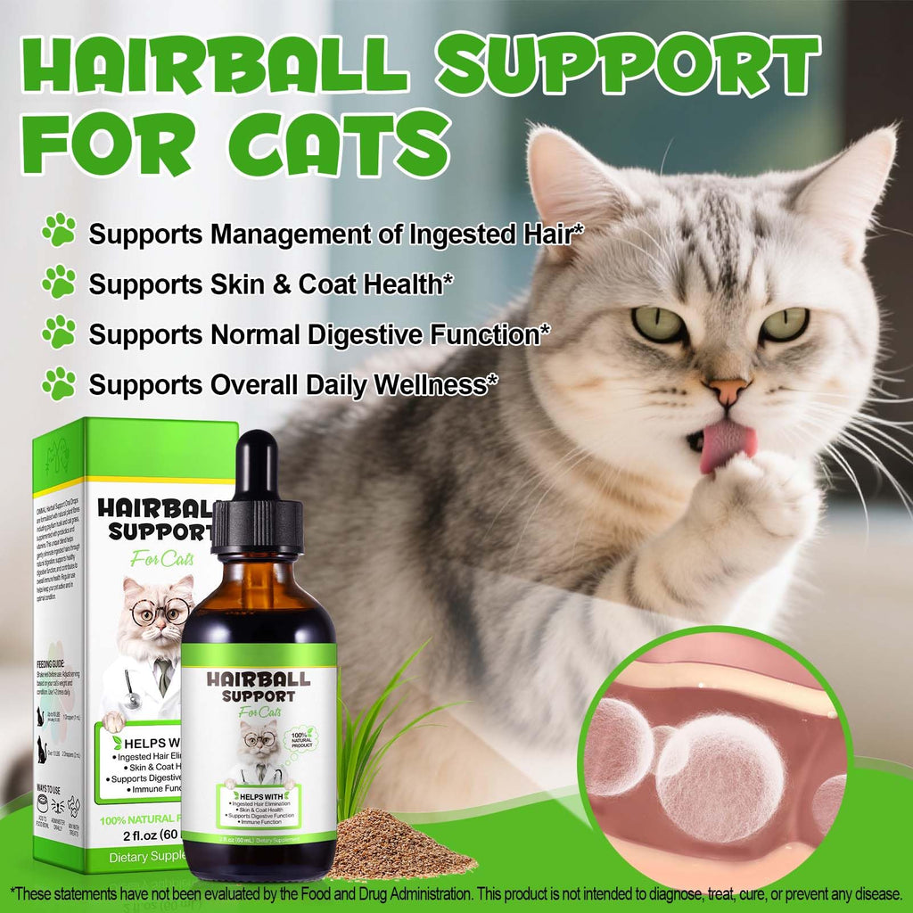 Cat Hairball Remedy Digestive Aid Drops 60ml K4353