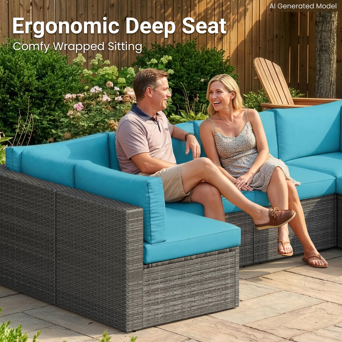 All-Weather Patio Sectional Furniture Set E6530