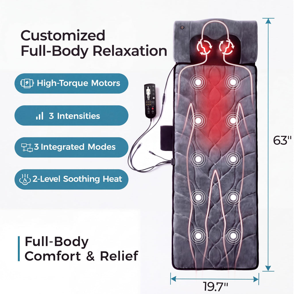Full Body Massage Mat and Neck Massage Pillow N253860