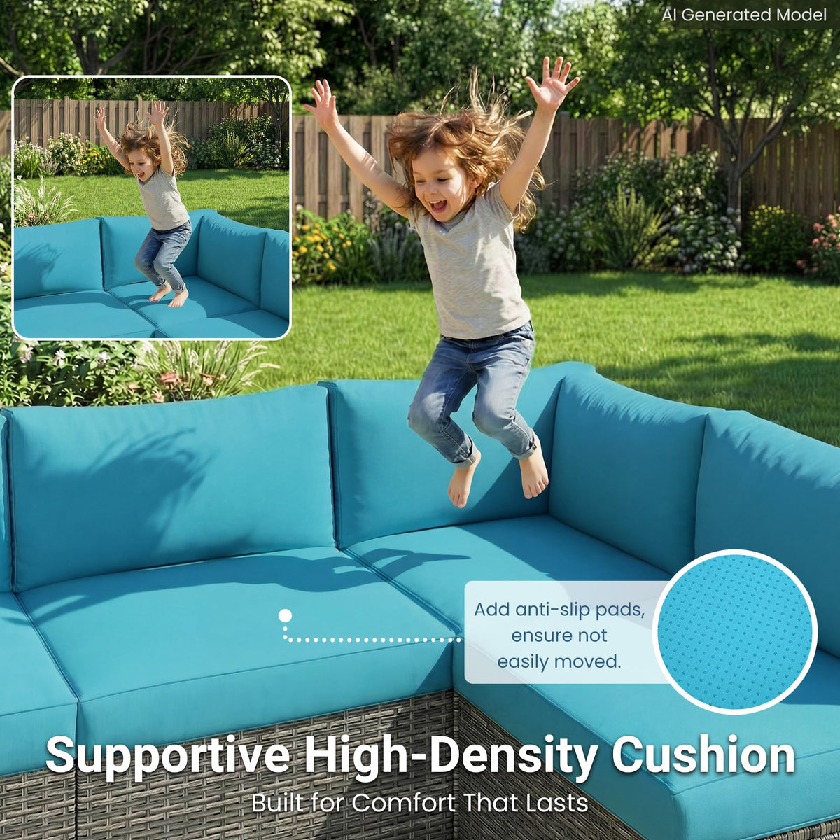 All-Weather Patio Sectional Furniture Set E6530