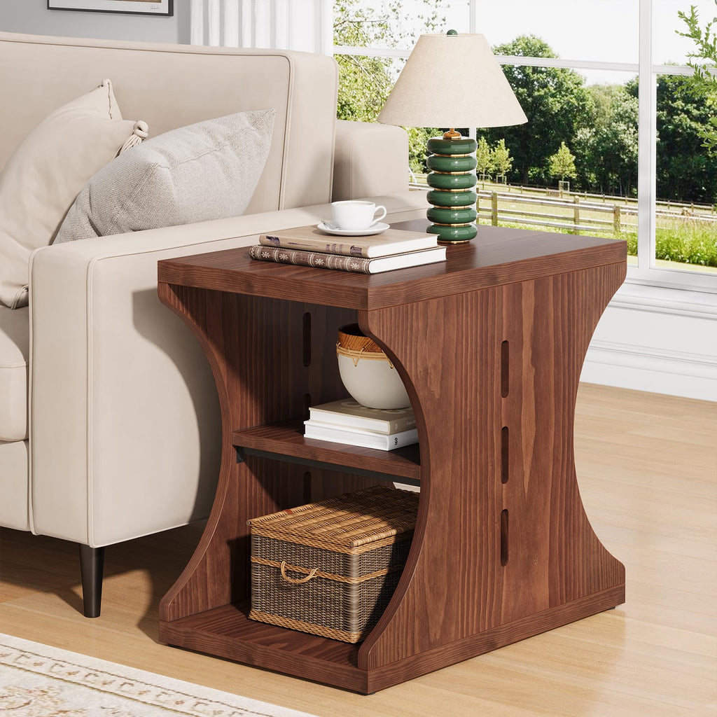 Brown Solid Wood Side End Table W716