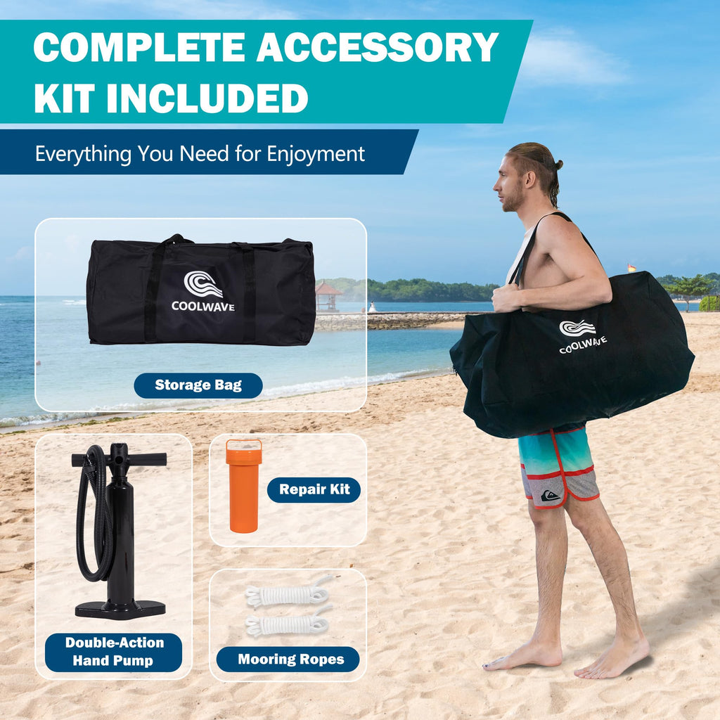 Inflatable Water Hammock Floating Dock with Cup Holders W990974