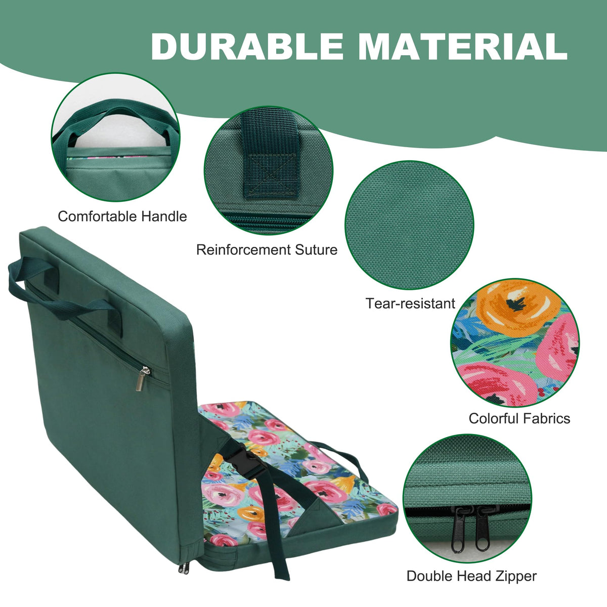 Portable Waterproof Stadium Seat Cushion with Back Support X8414