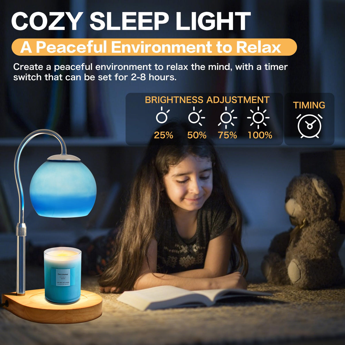Candle Warmer Lamp with Timer and Adjustable Height B93072