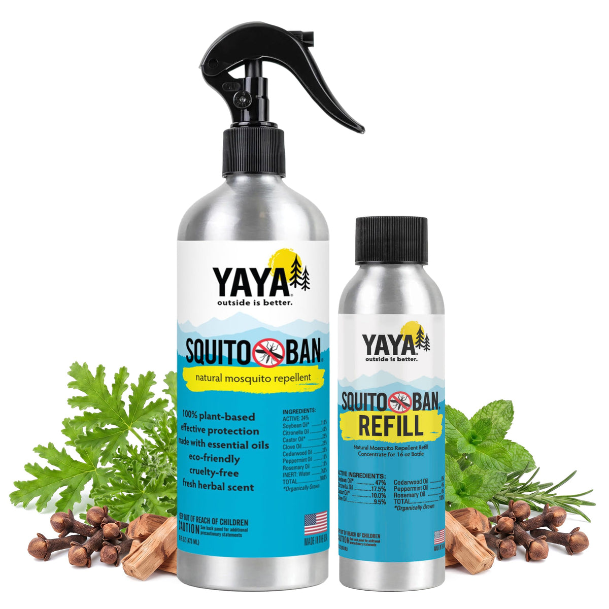 All Natural Deet-Free Mosquito Repellent Bug Spray 16 oz B93644