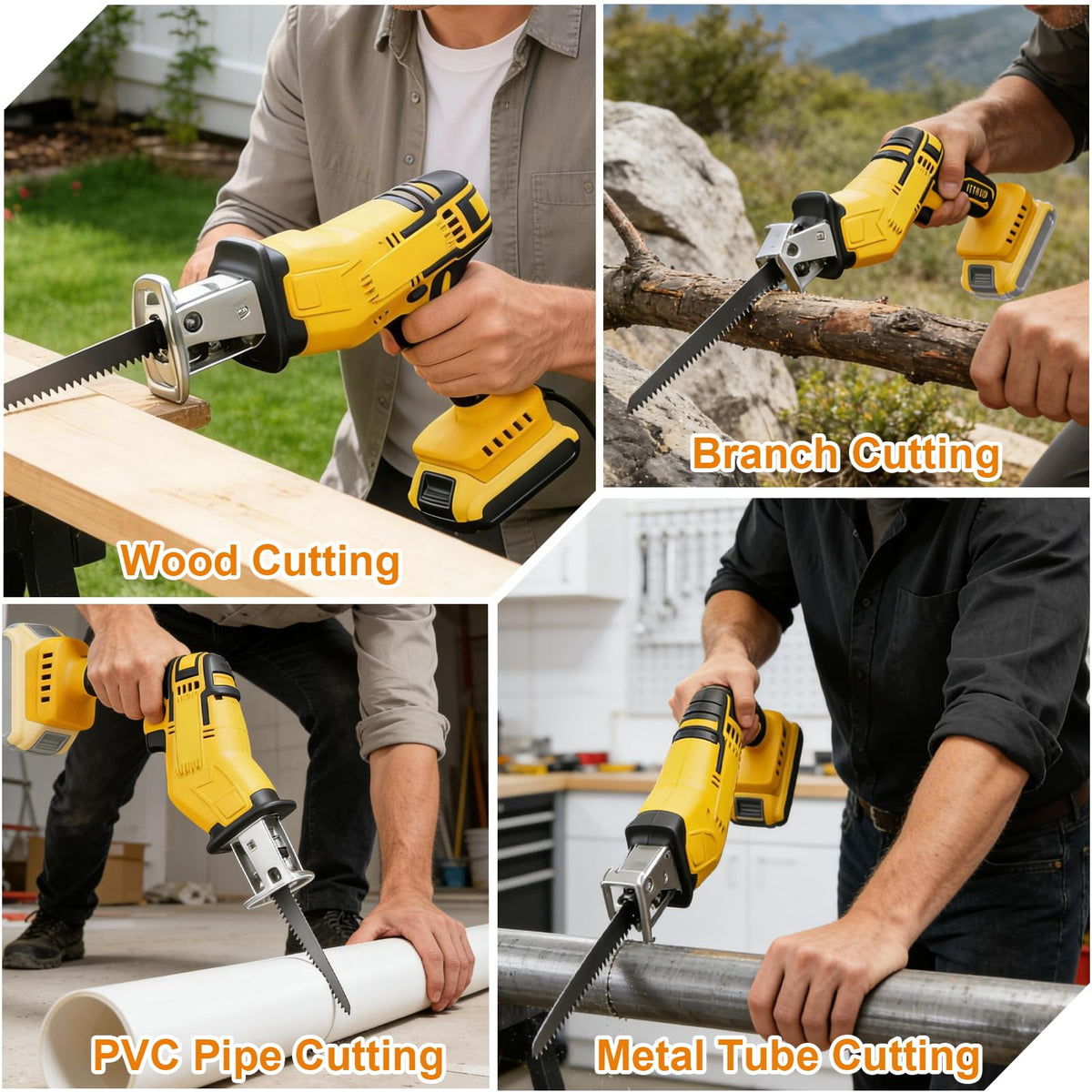 Cordless Reciprocating Saw 0-3500 SPM Variable Speed with 4 Blades Q73399