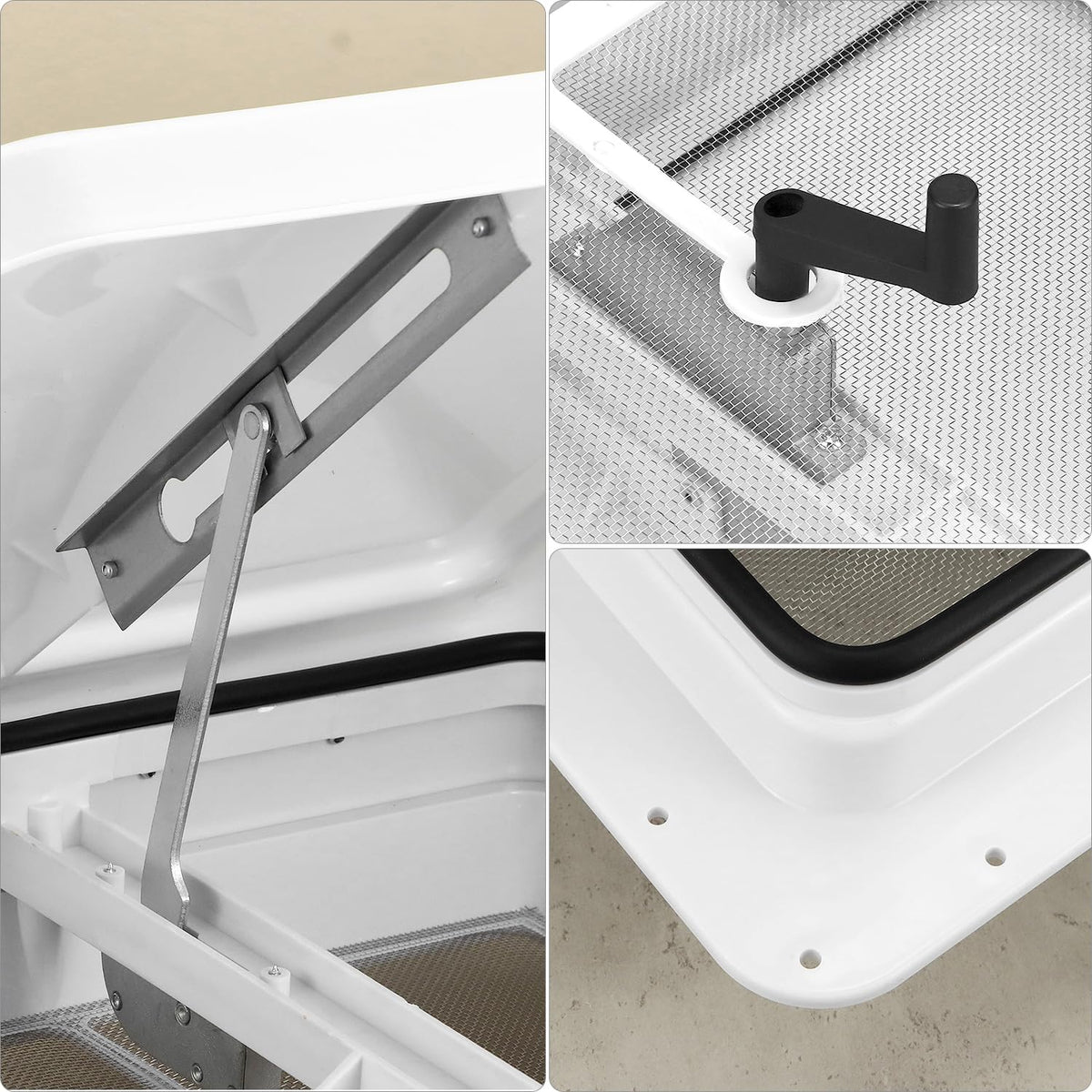 14 x 14 Manual RV Roof Vent Translucent Lid I66244