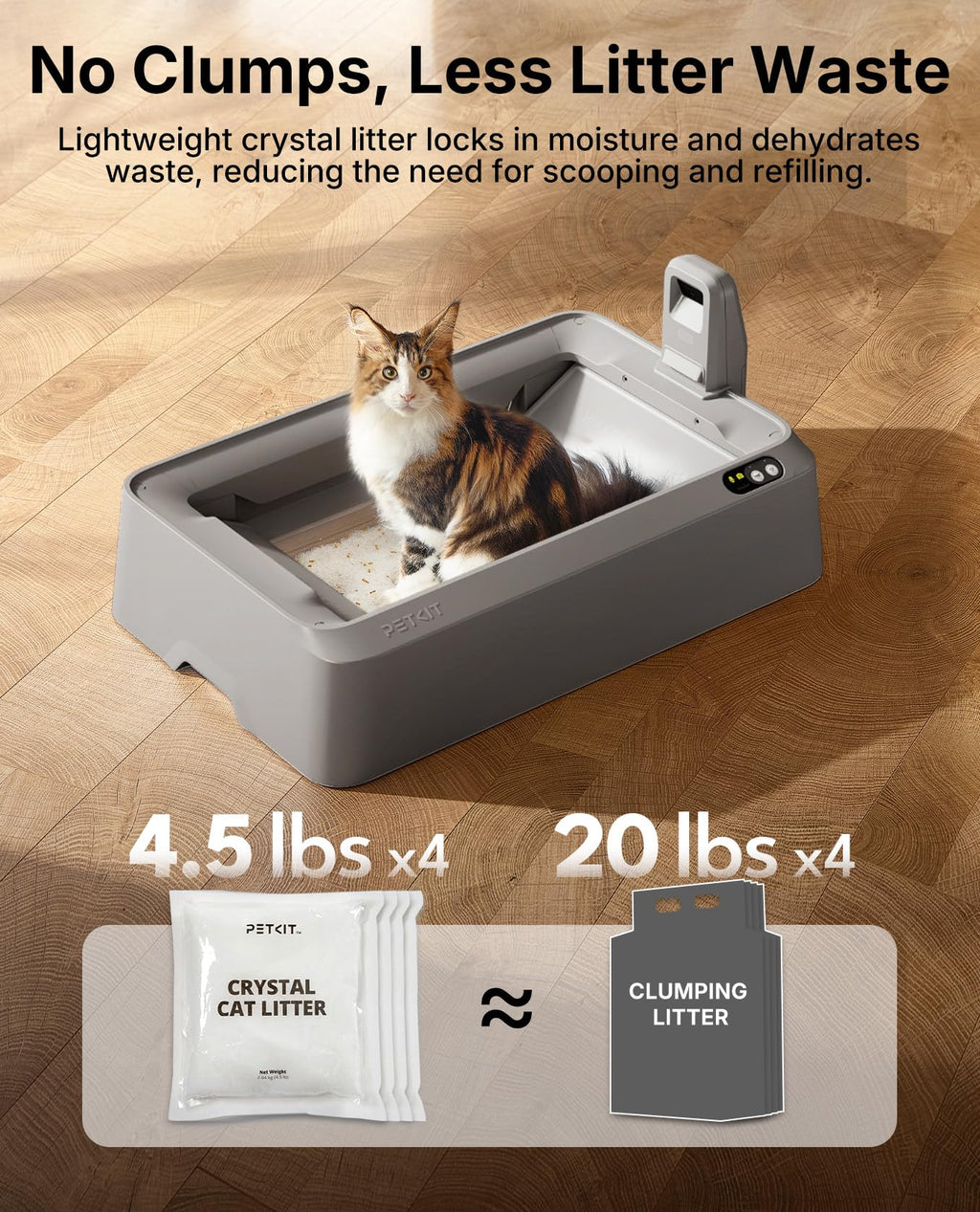 Crystal Cat Litter with Tray 4.5 lb×4 Packs O1258