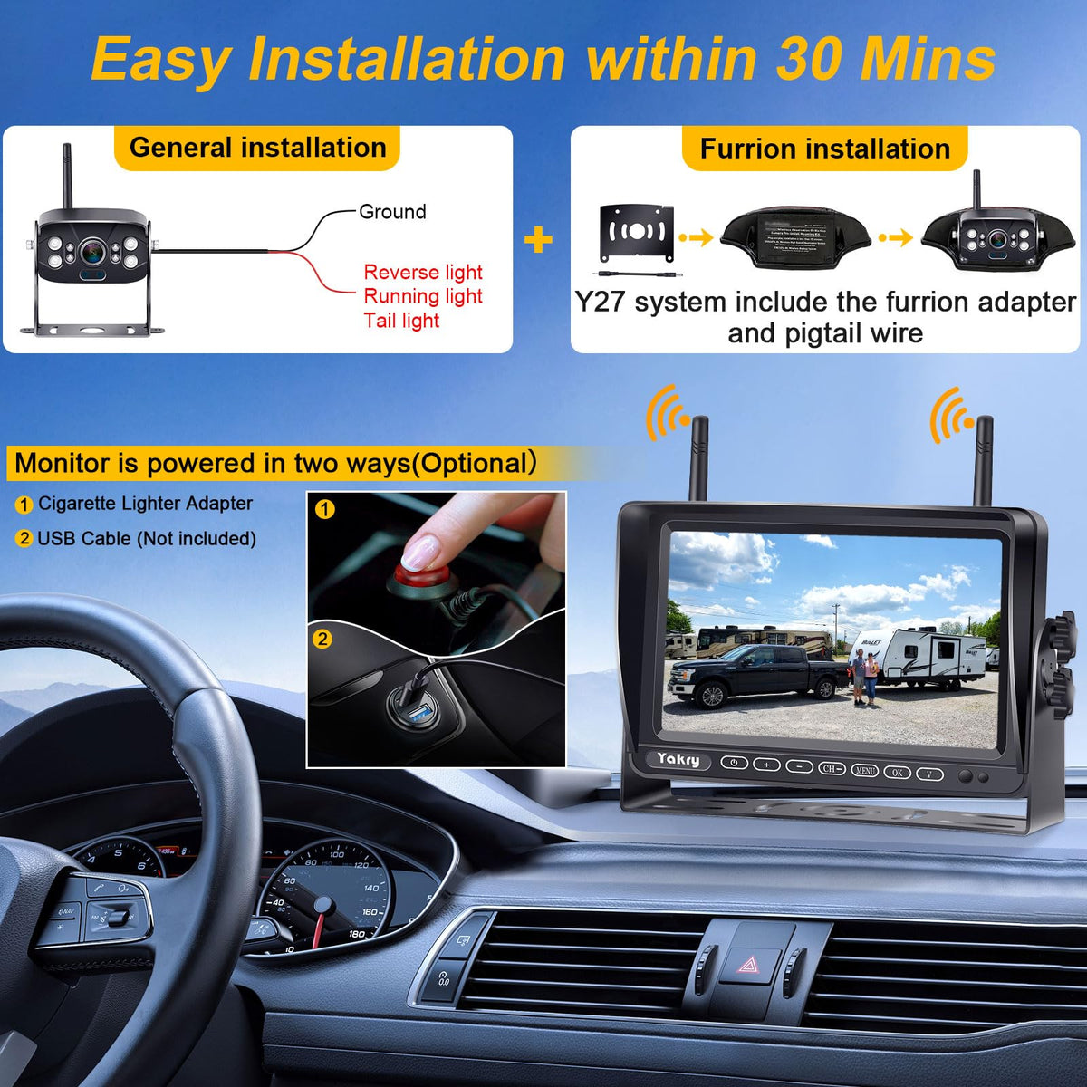 Wireless RV Backup Camera U5330