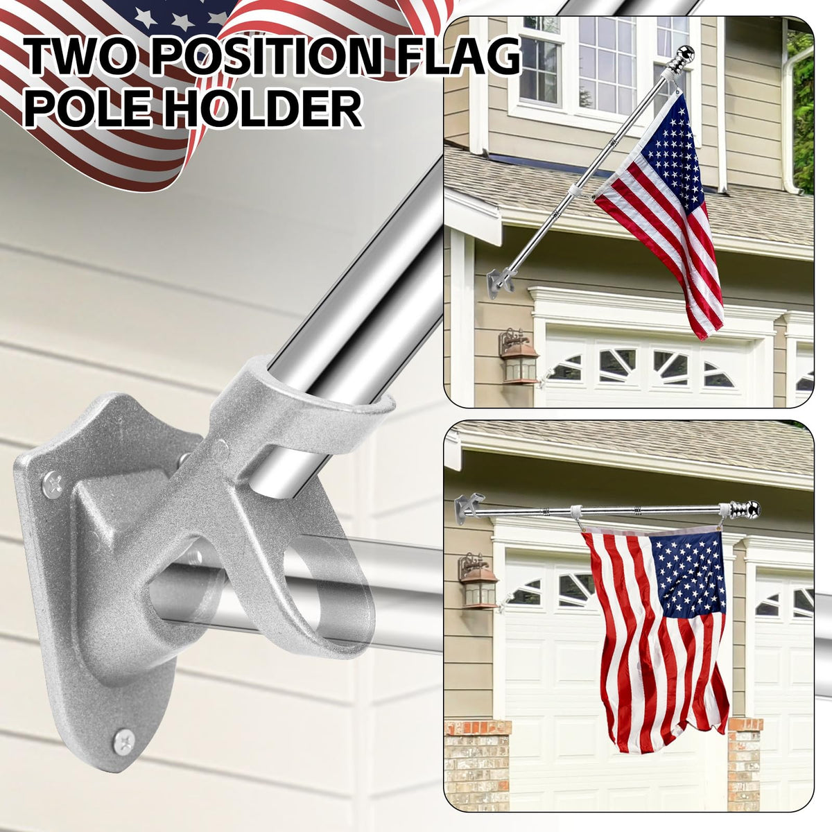 5 FT Flag Pole Kit with 3x5ft American Flag Stainless Steel A542992